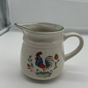 Vintage International Tableworks Provence Rooster Stoneware Creamer
